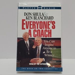 NEW Everyone's A Coach Audio Book Don Shula & Ken Blanchard 2 Cassette Set
